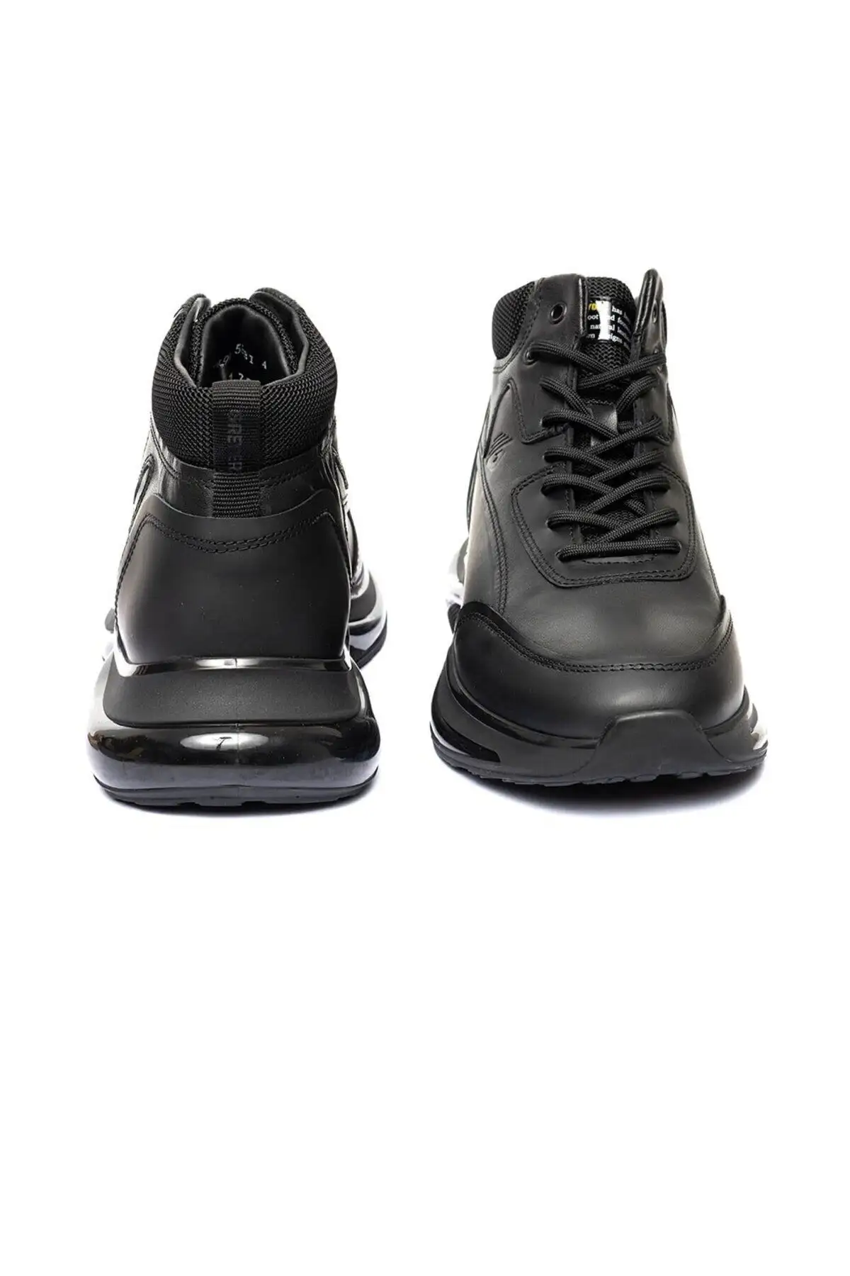 بوت مردانه کفش کتانی چرم طبیعی مشکی  3K1UB16490 - 4946 بوت مردانه کفش کتانی چرم طبیعی مشکی 3K1UB16490 - 4946