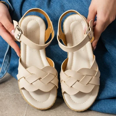 کفش صندل زنانه 1. 2. مدل Y با بند چسبی 3. روزمره - 4086