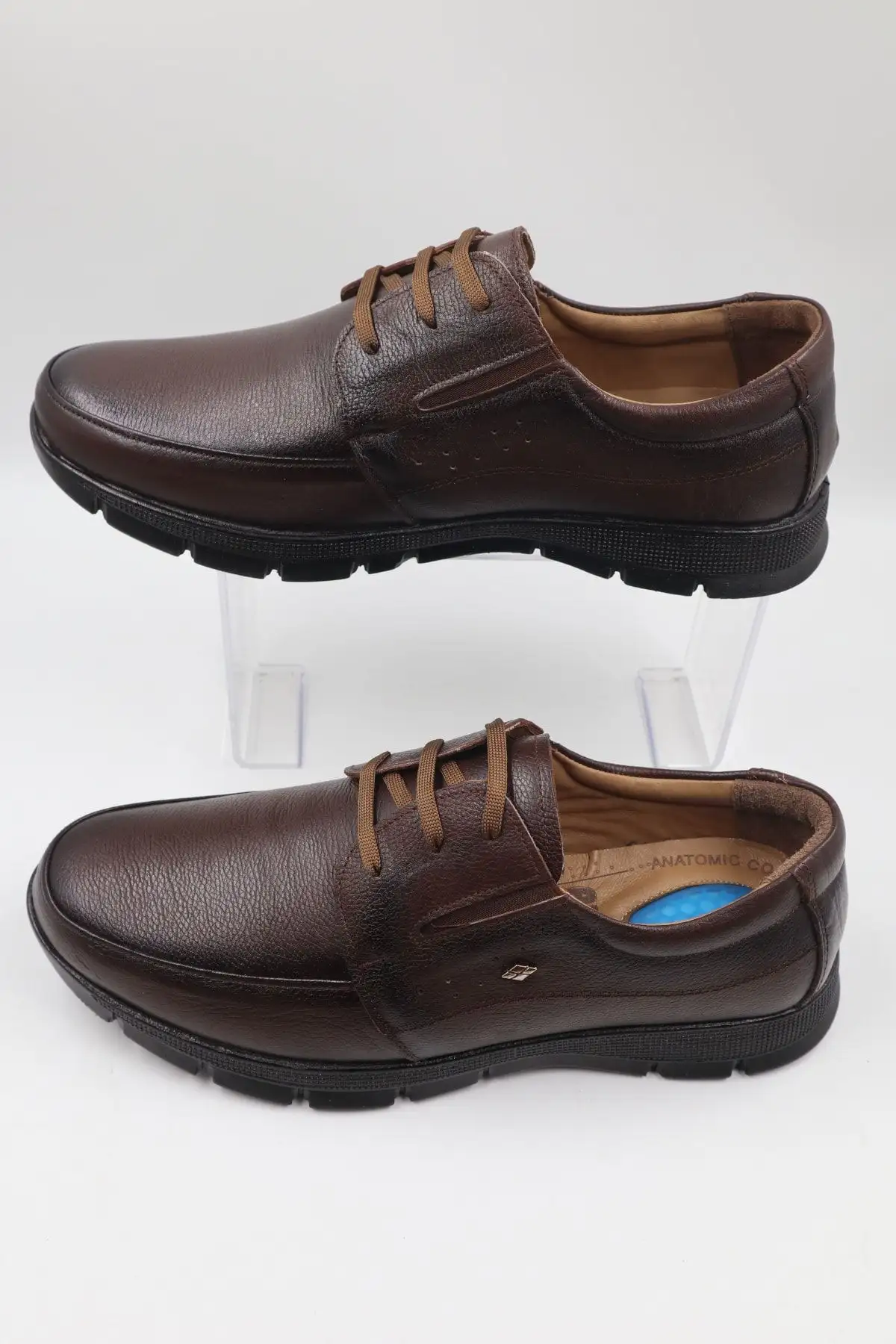 کفش روزمره مردانه ultra راحت جلی با طراحی اورتوپدیک و جنس کامل چرم مشکی - 4800