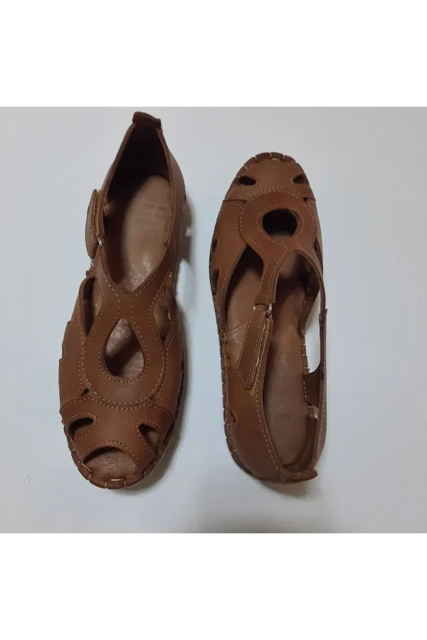 کفش صندل زنانه سندل چرم طبیعی - 5331