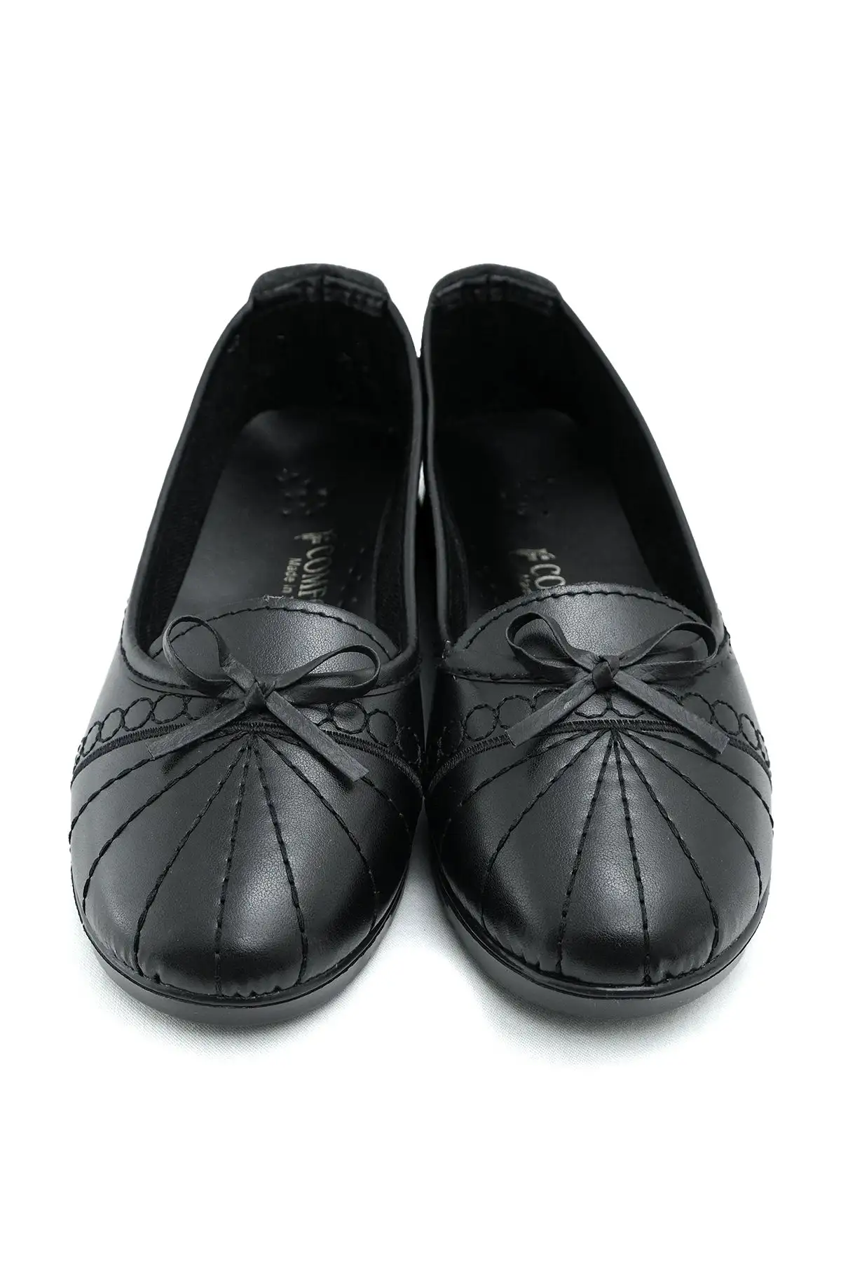 کفش اداری زنانه کفش کلاسیک زنانه با کفی اورتپدیک راحتی مشکی - 3545 کفش اداری زنانه کفش کلاسیک زنانه با کفی اورتپدیک راحتی مشکی - 3545