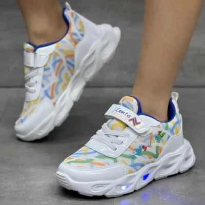 کفش پسرانه کفش ورزشی اورتپدیک بچه‌گانه یونیسکس وان با چراغ (لامپ‌دار) - 3760