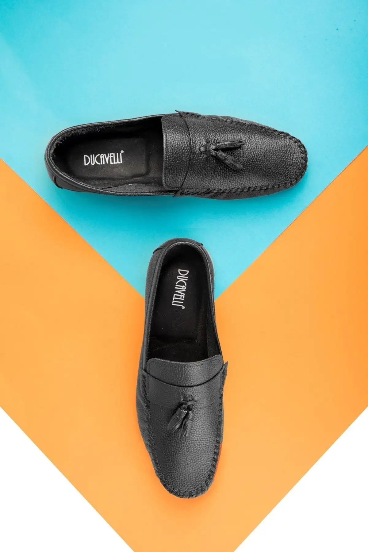 کفش سایز بزرگ مردانه  روزمره  چرم ناب،  لوفر مشکی روکش دار - 5047 کفش سایز بزرگ مردانه روزمره چرم ناب، لوفر مشکی روکش دار - 5047