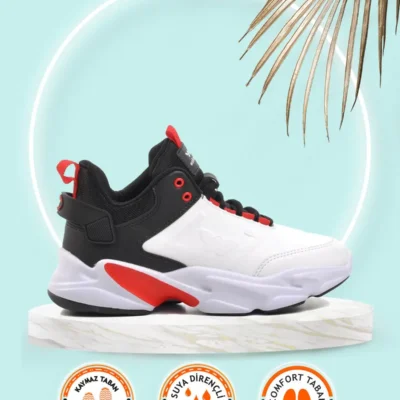 کفش بسکتبال کفش بسکتبال یونی‌سکس با بند سفید اسلم دانک - 3650