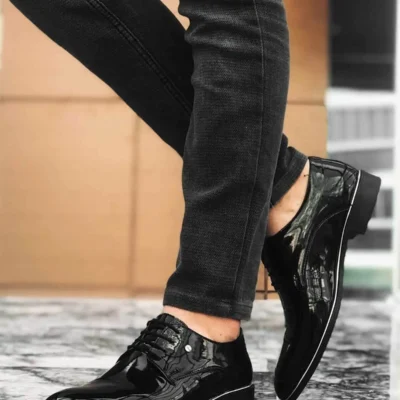 کفش روزمره مردانه کلاسیک دامادی مشکی رگان-570 - 4782