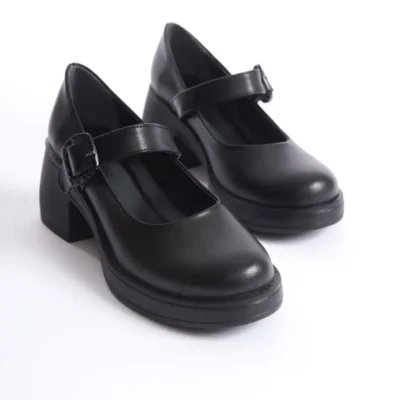 کفش پاشنه‌ بلند زنانه بالران لوفر با پاشنه پلتفرم و طراحی خاص، دارای بند و سگک زیبا - 5148