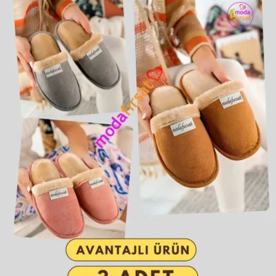 کفش راحتی خانه پکیج 3 تایی دمپایی زنانه مخصوص زمستان، دمپایی خانگی روزمره، دمپایی مهمان، دسته چای و جهیزیه، ست 3 تایی دمپایی - 3955