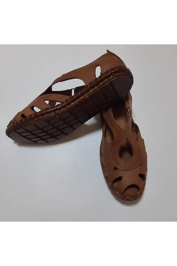 کفش صندل زنانه سندل چرم طبیعی - 5331