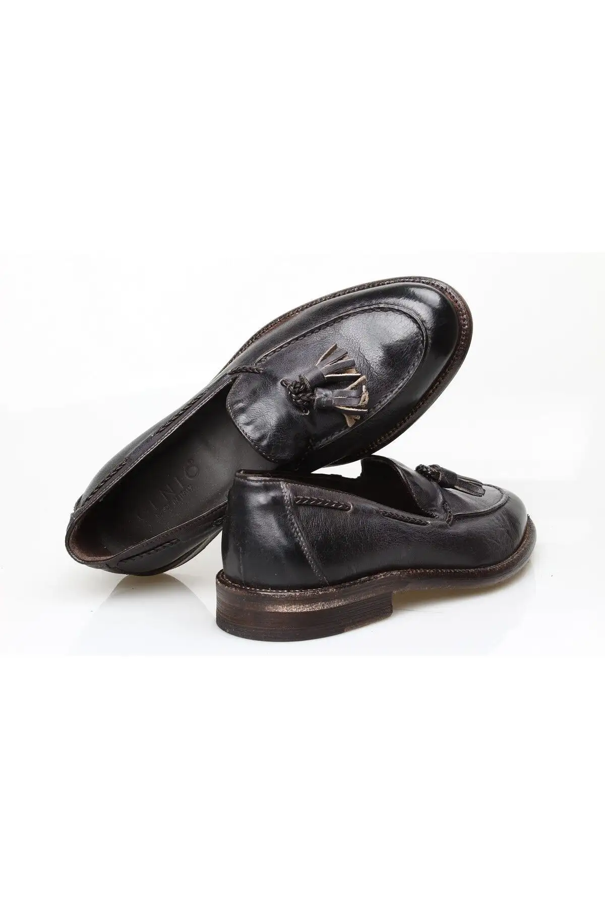 کفش رسمی مردانه   چرم طبیعی بدون بند رنگ آنتراسیت - 4631 کفش رسمی مردانه چرم طبیعی بدون بند رنگ آنتراسیت - 4631