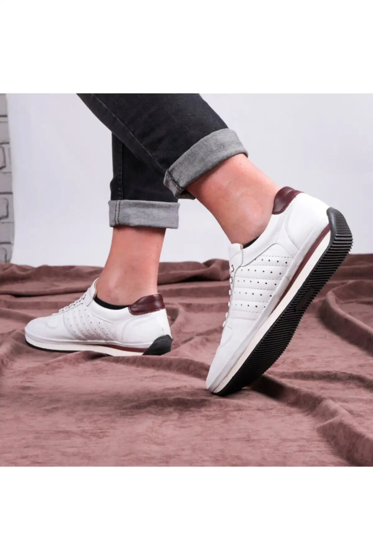 کفش سایز بزرگ مردانه  روزمره  هکی طبیعی خنک،  کژوال،  ۱۰۰٪ چرم،  چهار فصل سفید - 5059 کفش سایز بزرگ مردانه روزمره هکی طبیعی خنک، کژوال، ۱۰۰٪ چرم، چهار فصل سفید - 5059