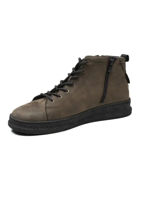 بوت مردانه کفش ورزشی چرم طبیعی دمان ۳K1UB16373 - 4940