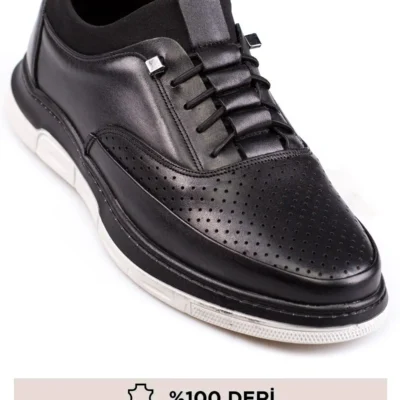 کفش روزمره مردانه چرم طبیعی، تمام ارتوپدیک، بدون بند، آناتومیک - 4797