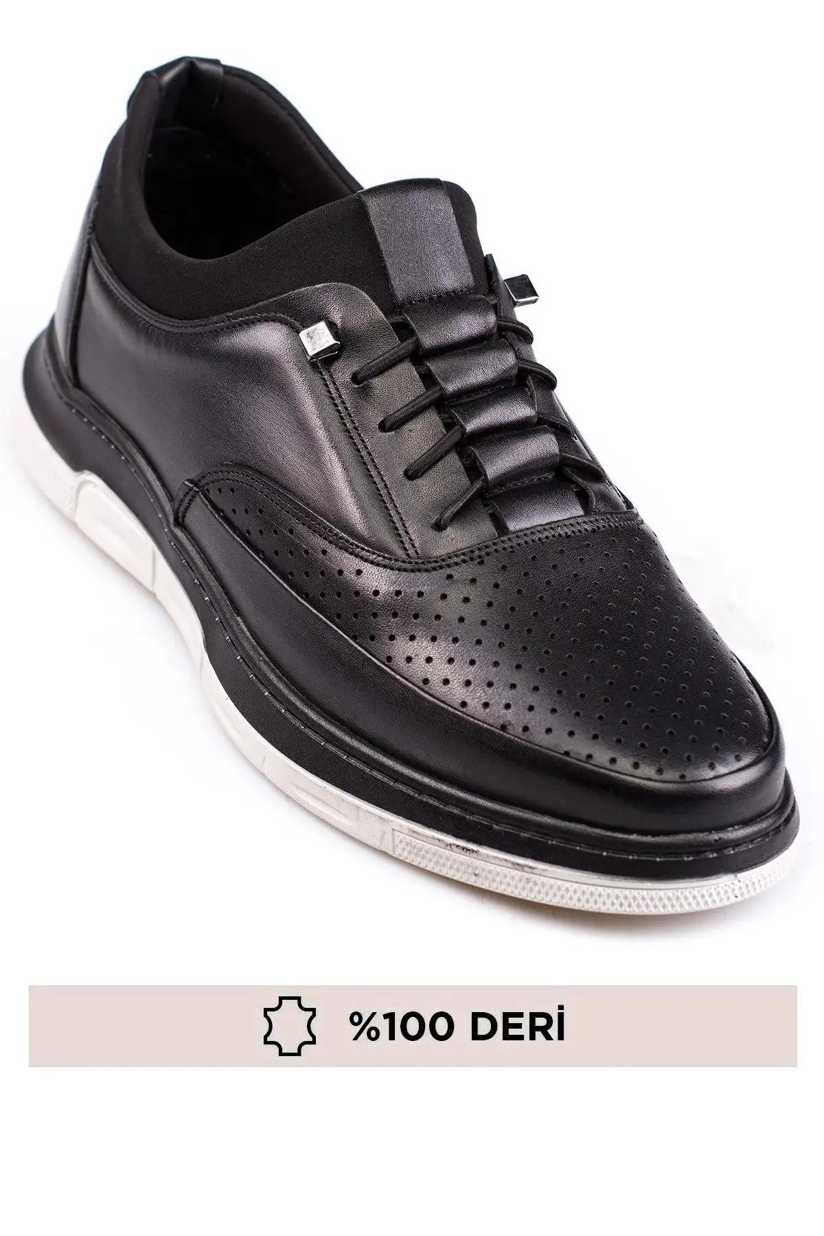 کفش روزمره مردانه چرم طبیعی، تمام ارتوپدیک، بدون بند، آناتومیک - 4797