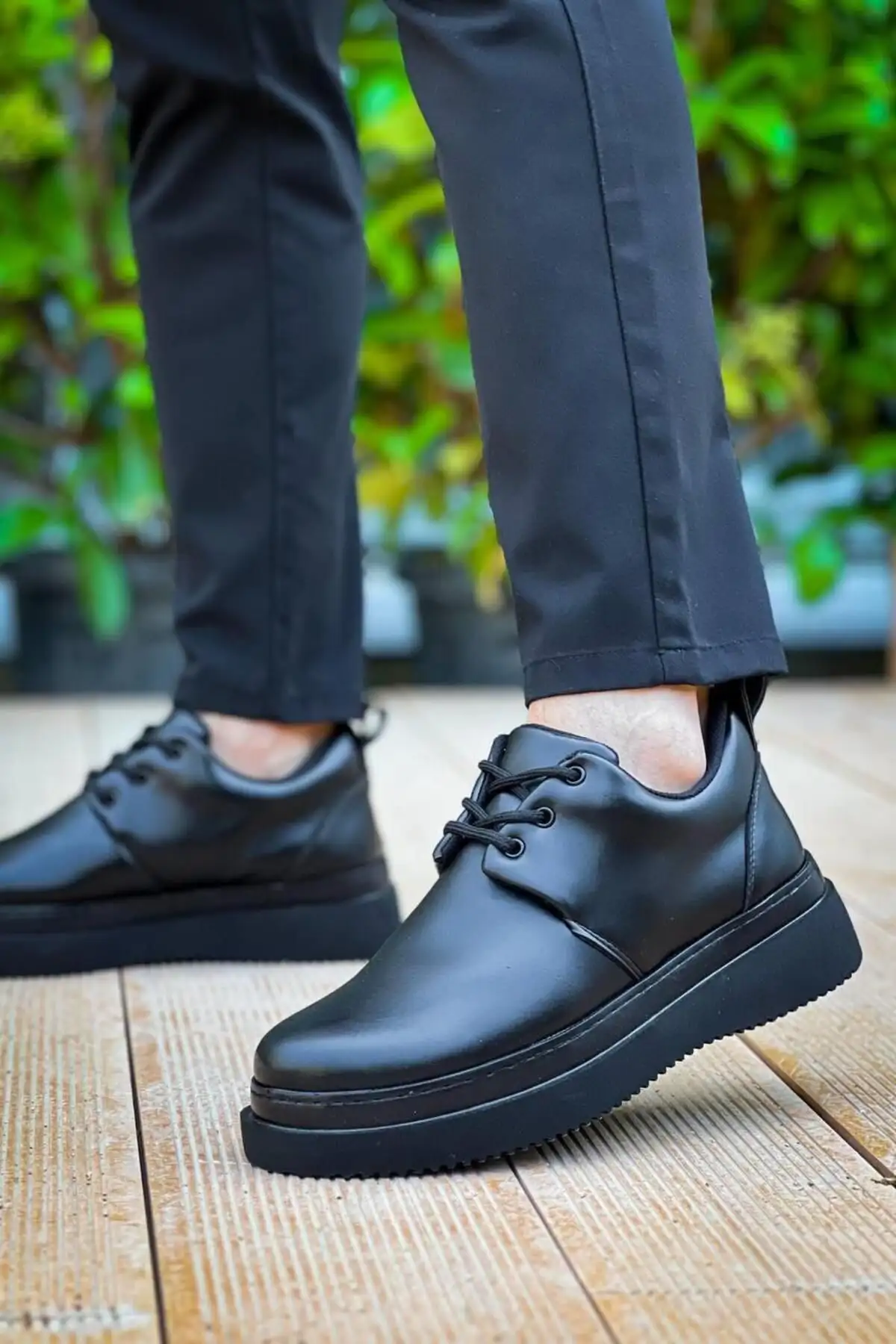 کفش رسمی مردانه  روزمره  با بند و زیره ضخیم دورتموند - مشکی - 5370 کفش رسمی مردانه روزمره با بند و زیره ضخیم دورتموند - مشکی - 5370