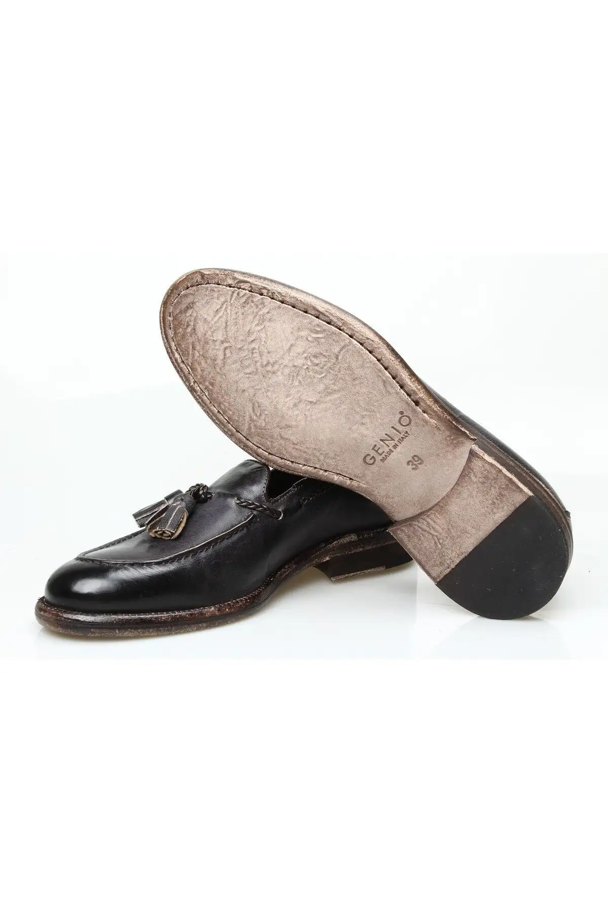 کفش رسمی مردانه   چرم طبیعی بدون بند رنگ آنتراسیت - 4631 کفش رسمی مردانه چرم طبیعی بدون بند رنگ آنتراسیت - 4631