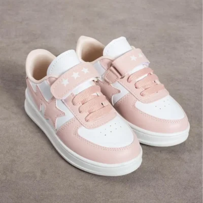 کفش دخترانه کفش ورزشی مدرسه‌ای بچگانه با چسبی - 3804