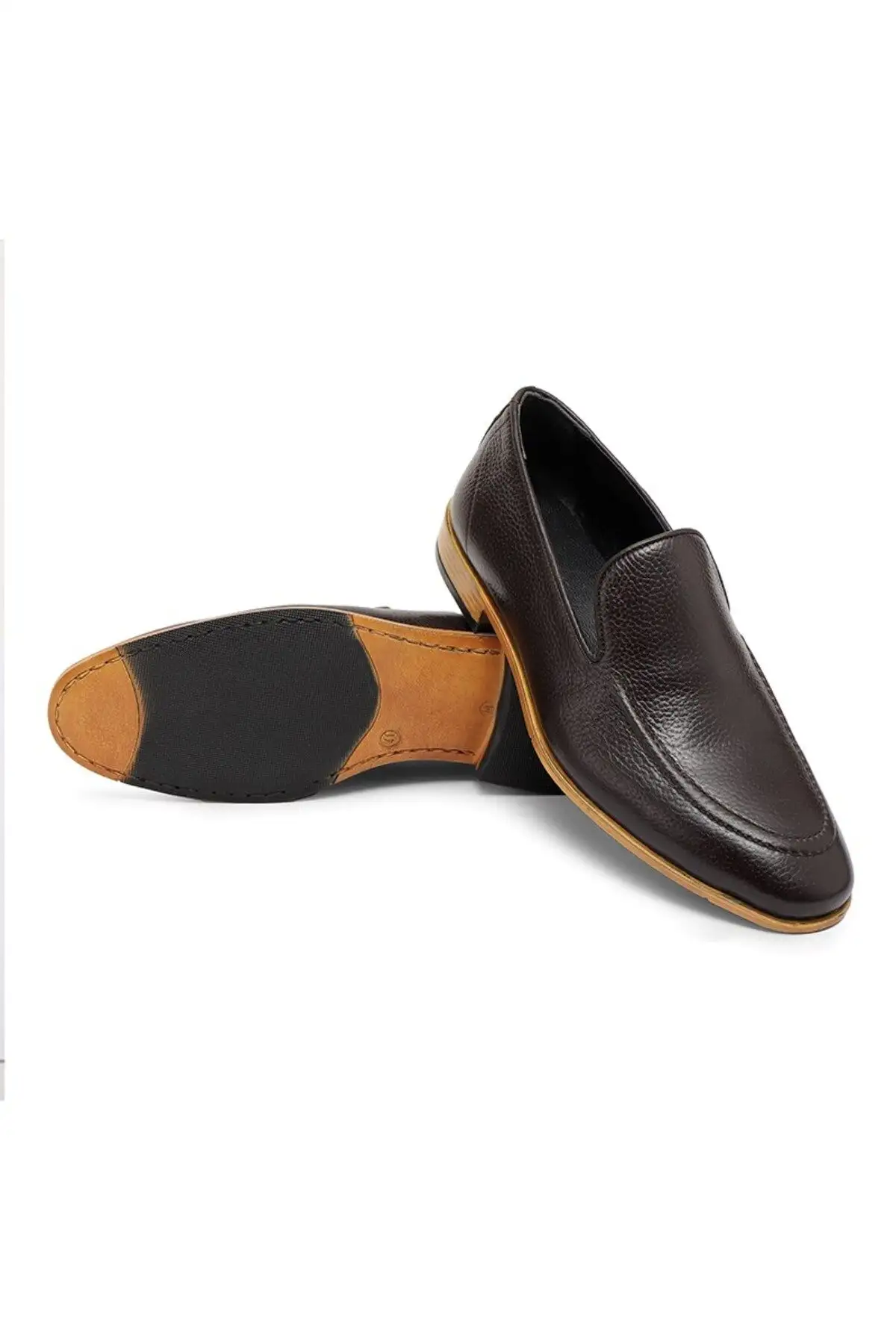 کفش سایز بزرگ مردانه - کلاسیک فلویای چرم طبیعی - کلاسیک لوفر - 4220