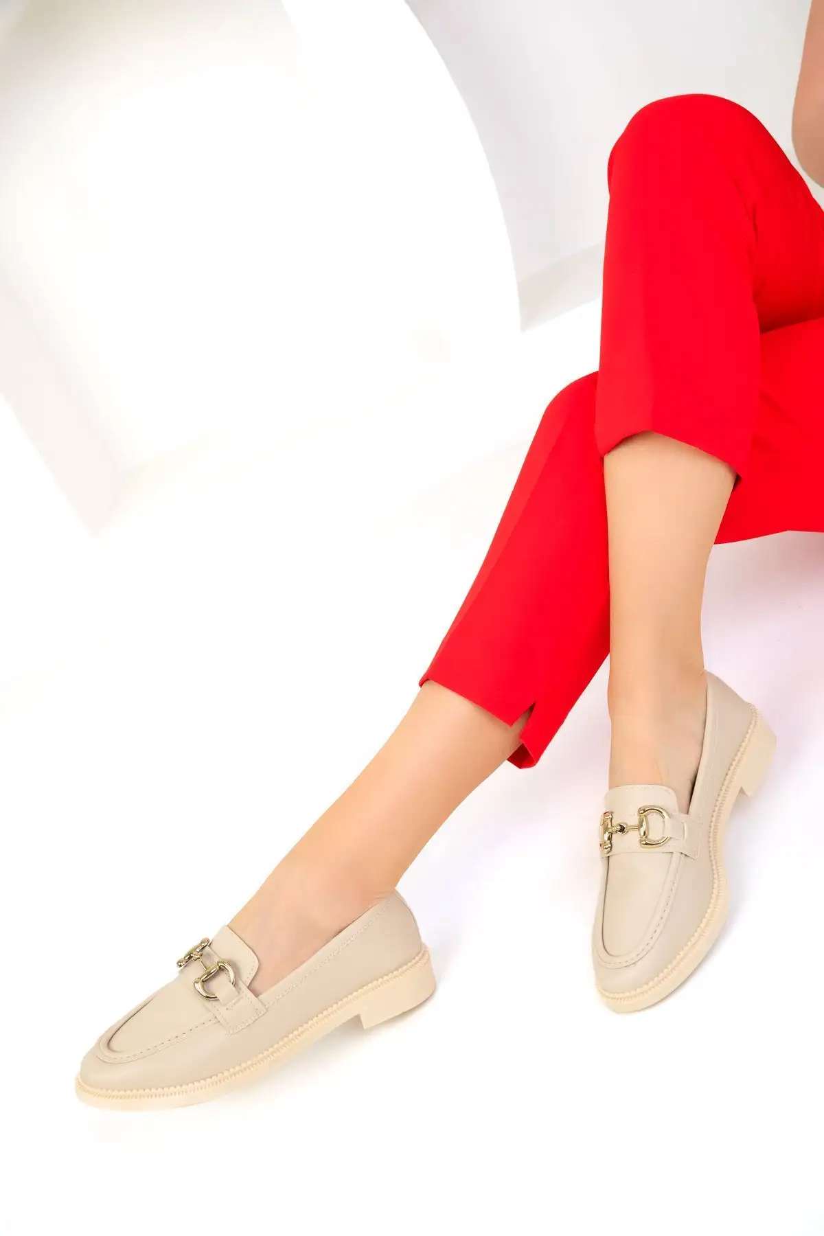 کفش تخت زنانه کفش لوفر زنانه BEJ مدل 18338 - 3231 کفش تخت زنانه کفش لوفر زنانه BEJ مدل 18338 - 3231