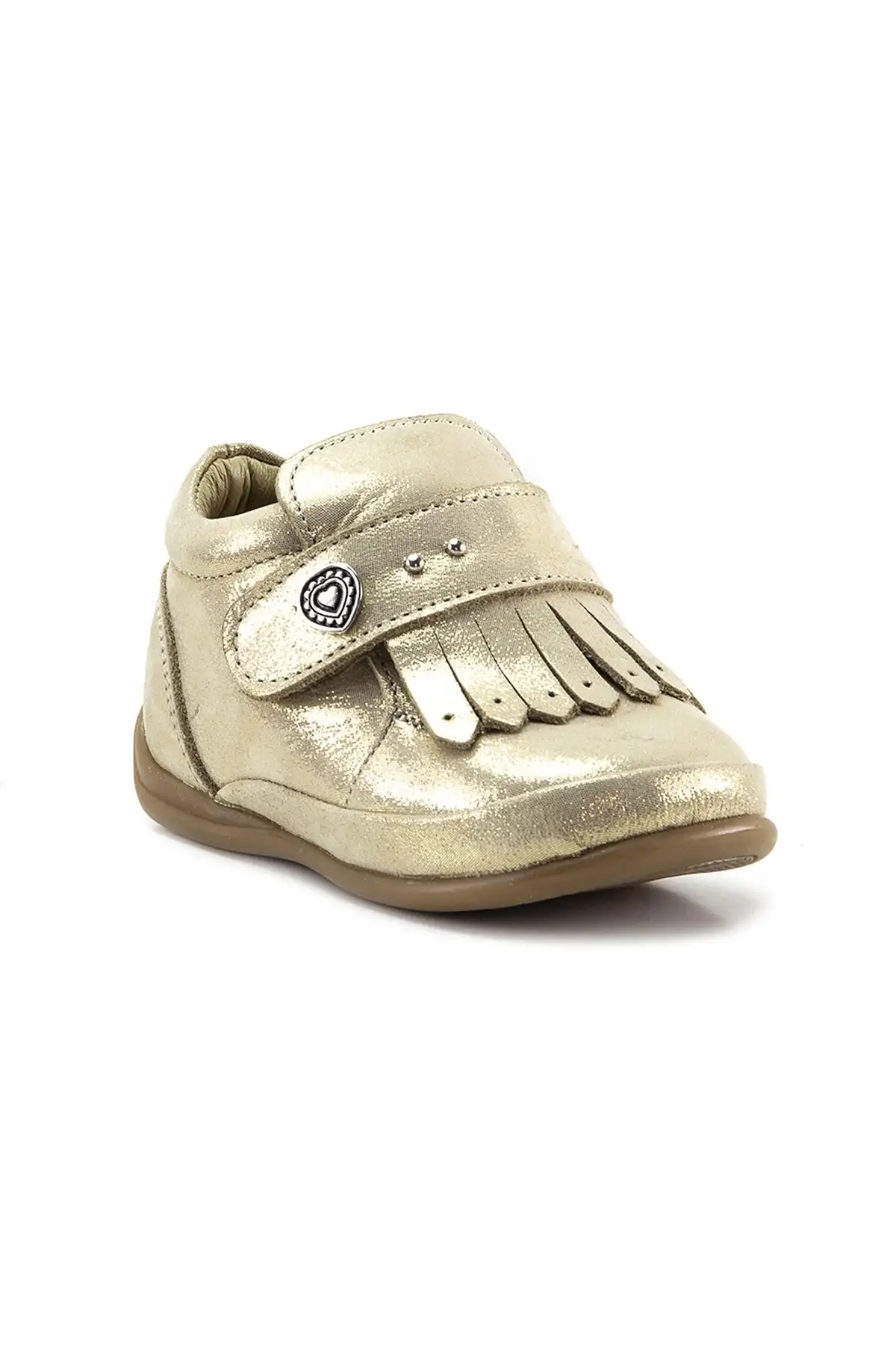 بوت بچگانه بوت اولین قدم ارتوپدی دخترانه با رویه چرم و رنگ بژ براق - 3414 بوت بچگانه بوت اولین قدم ارتوپدی دخترانه با رویه چرم و رنگ بژ براق - 3414