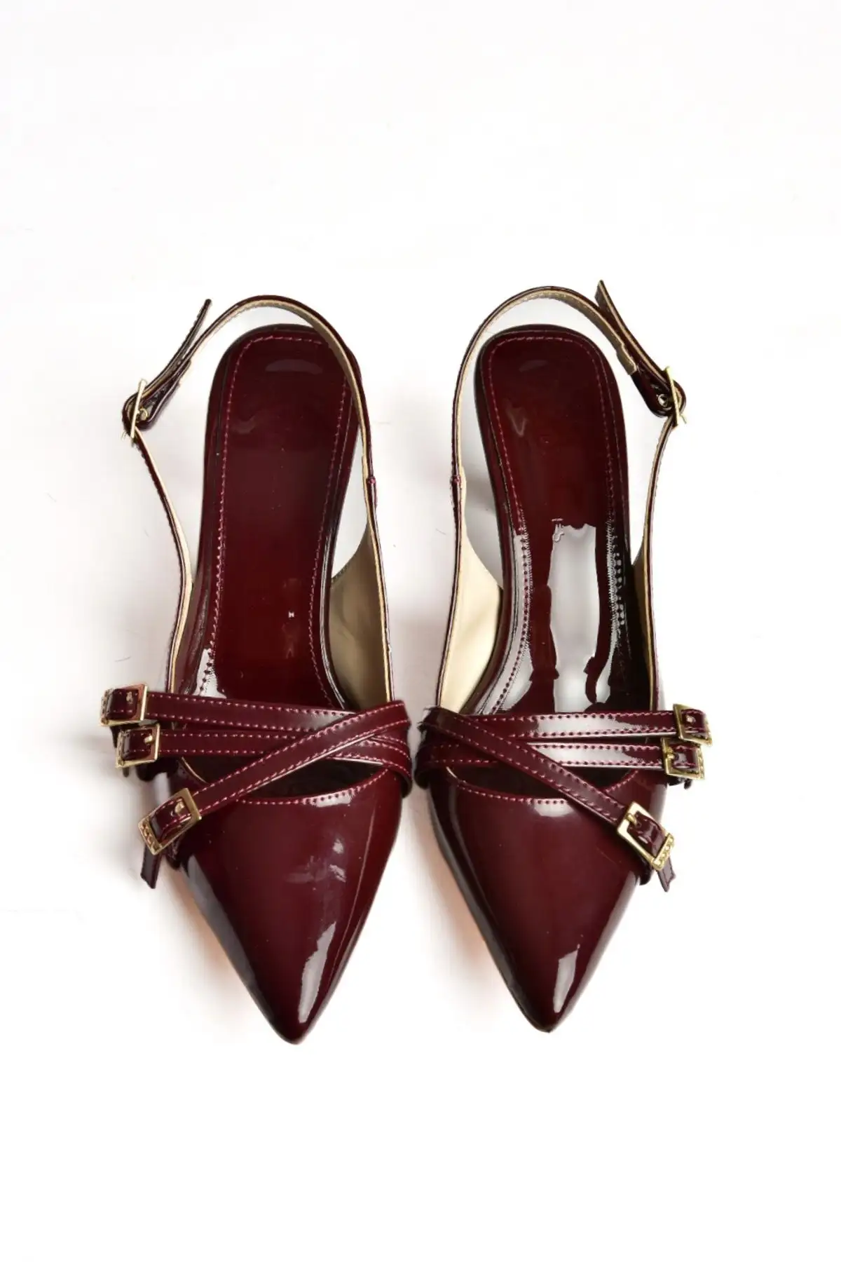 کفش پاشنه‌ بلند زنانه پاشنه کوتاه بوردو روگن مدل S518081208 - 4360