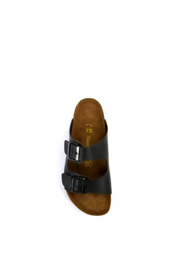 کفش راحتی خانه دمپایی مردانه سیاه مدل Sa11se010 - 5285