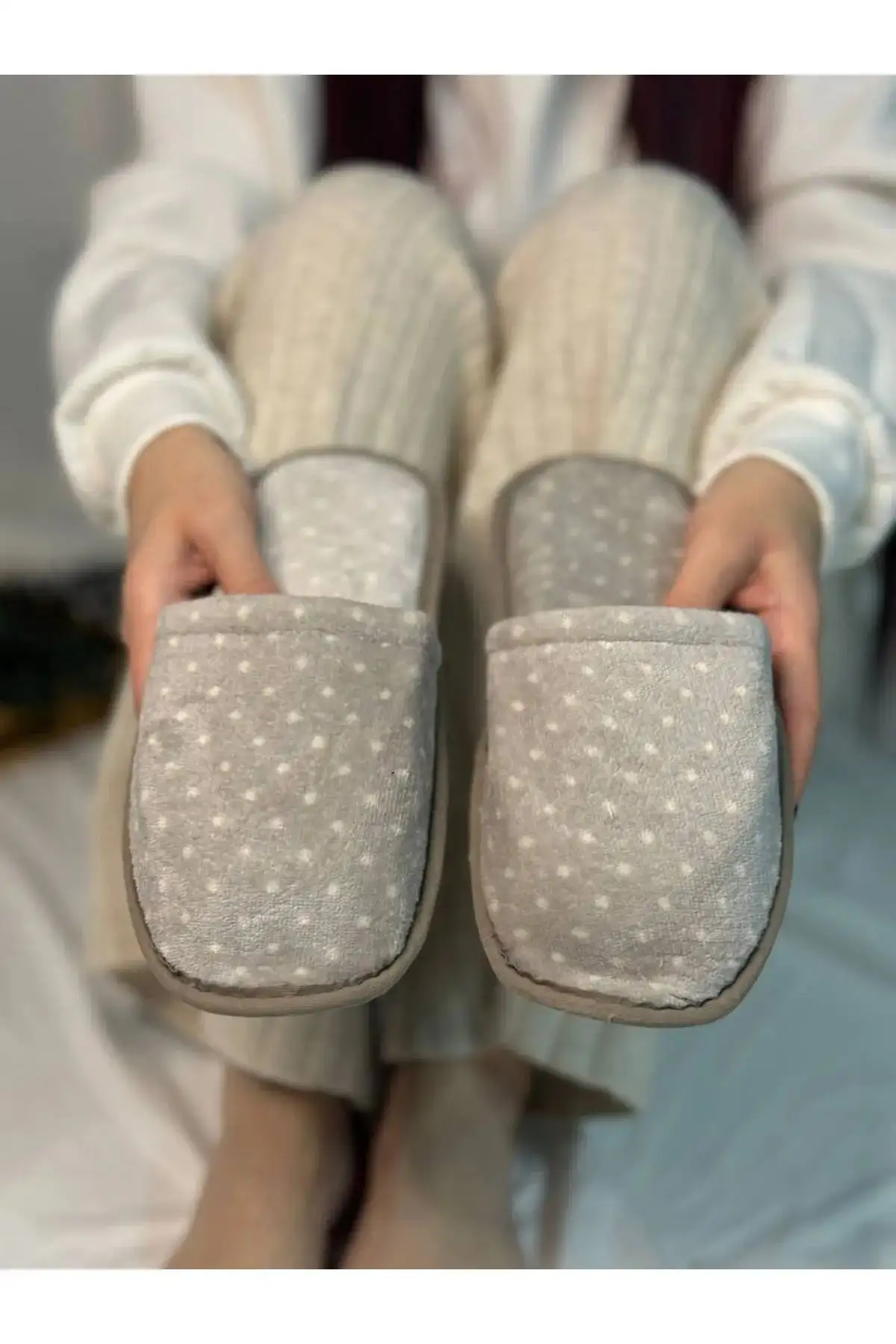 کفش راحتی خانه دمپایی خانم‌ها چهار تکه، دمپایی مهمان جلو بسته، دمپایی جهیزیه و بوفه - 3986