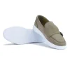 سایز بزرگ مردانه - کفش روزمره مردانه چرم طبیعی ایرلی - کفش loafer سوئدی - کفش تابستانی به رنگ کرم بیج - 3524