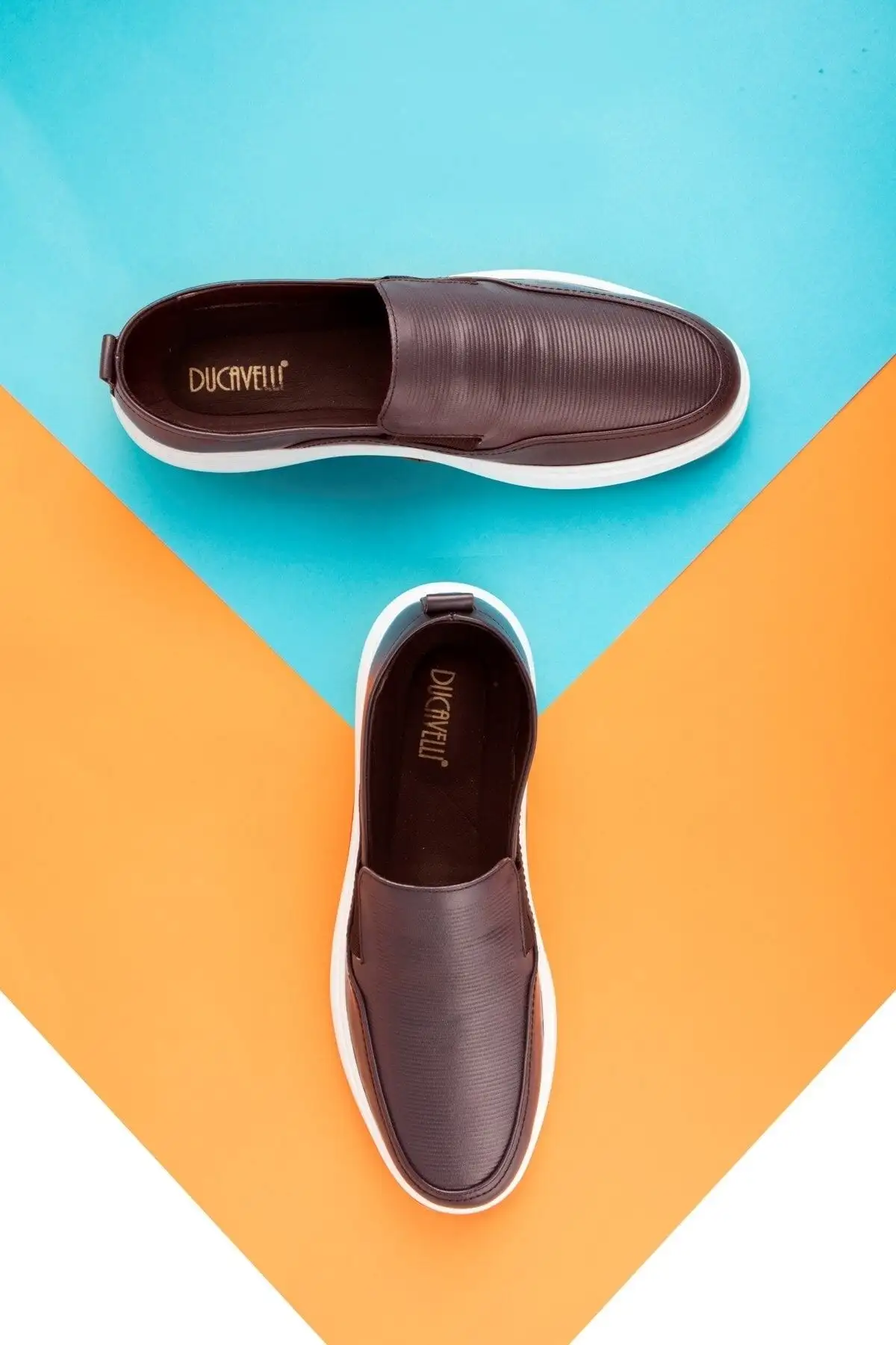 کفش سایز بزرگ مردانه روزمره چرم اصل سئون، لوفر، تابستانی، سبک قهوه‌ای - 5040