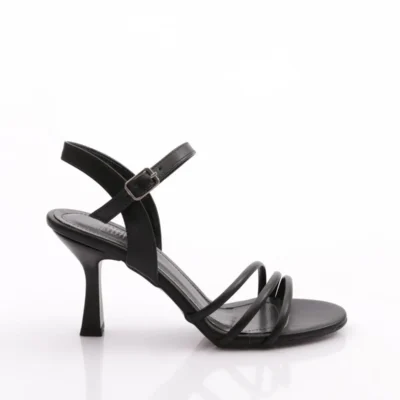 کفش پاشنه‌ بلند زنانه کفش پاشنه‌دار خط‌دار زنانه مشکی ۱۰۳۴۳۵۳۴ - 3696