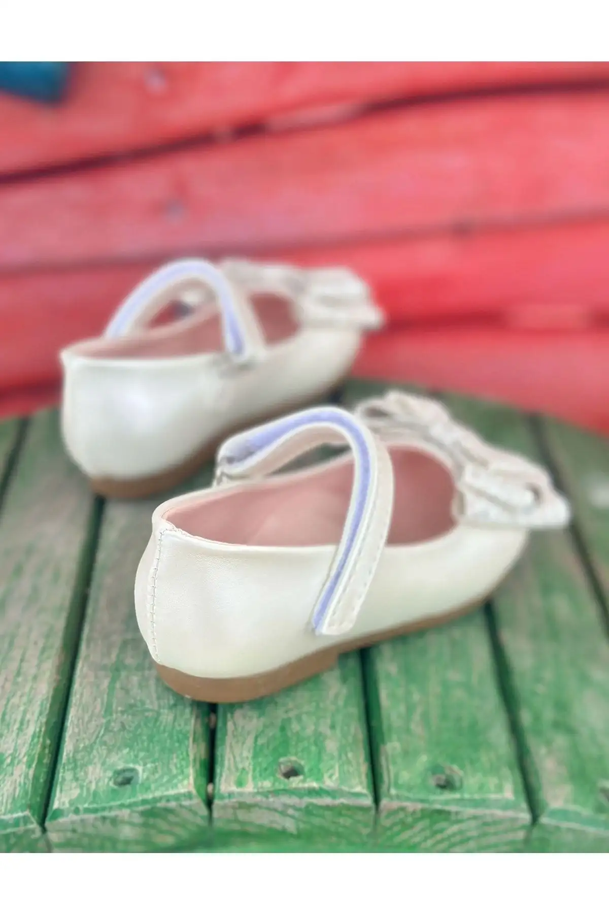 کفش دخترانه لپ‌لپ با جزئیات پاپیون و کفی طبی، طبی بچه‌گانه - 5212