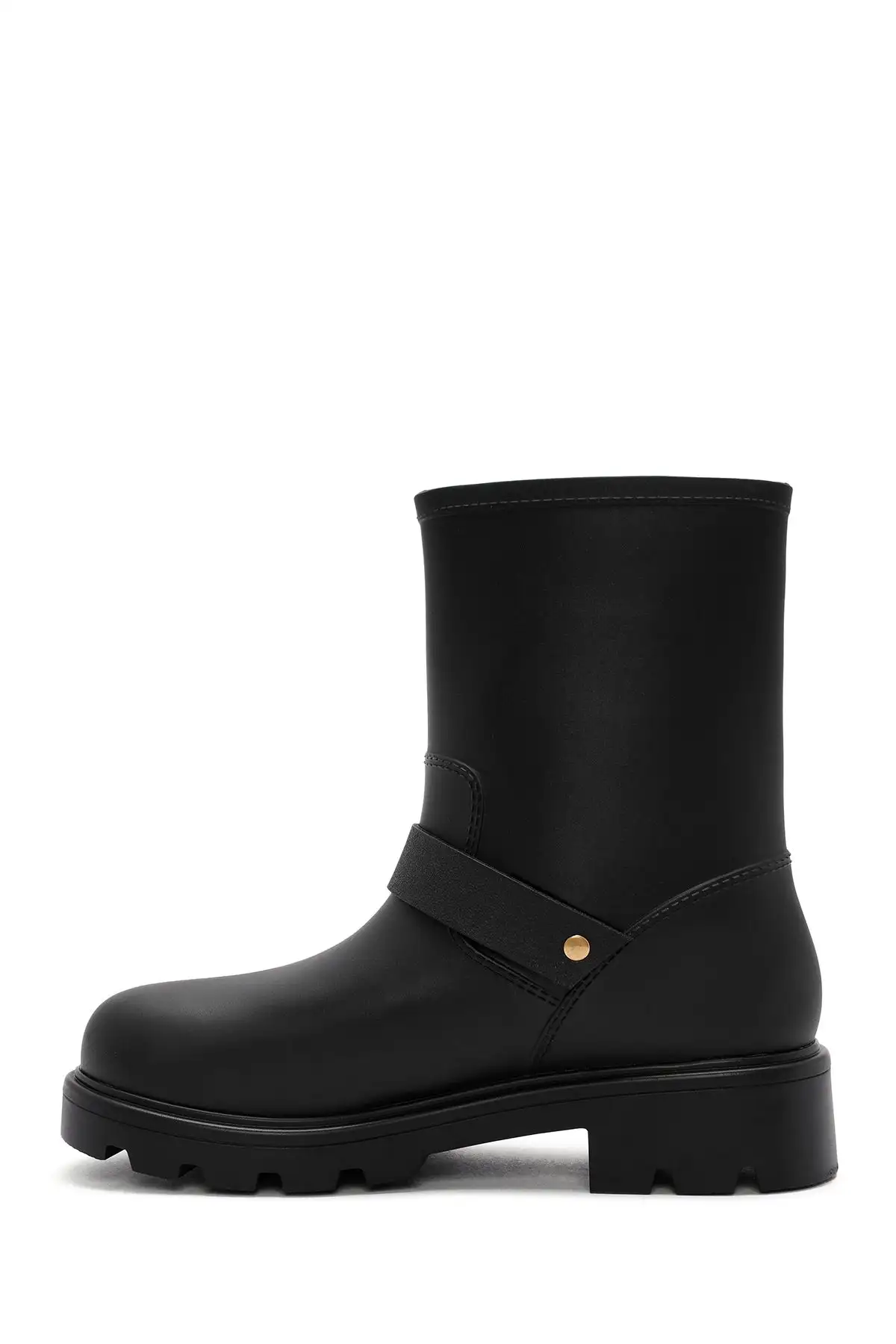 بوت و نیم بوت زنانه چکمه بارانی  مشکی با جزئیات زینتی 24WFE4751PV - 5030 بوت و نیم بوت زنانه چکمه بارانی مشکی با جزئیات زینتی 24WFE4751PV - 5030