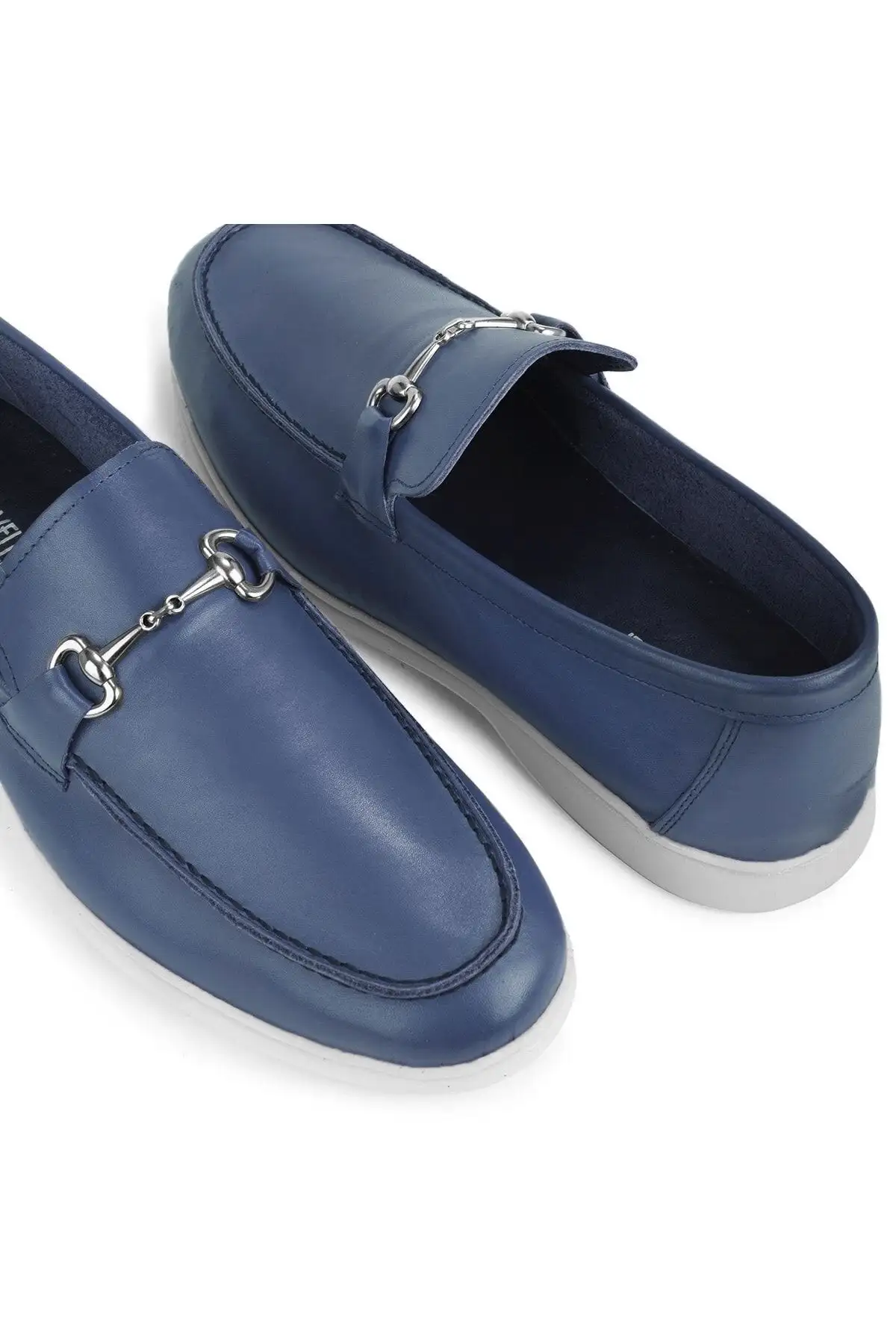 کفش سایز بزرگ مردانه  روزمره  چرم طبیعی وویانت مدل لوفر - رنگ سرمهای - 5054 کفش سایز بزرگ مردانه روزمره چرم طبیعی وویانت مدل لوفر - رنگ سرمهای - 5054