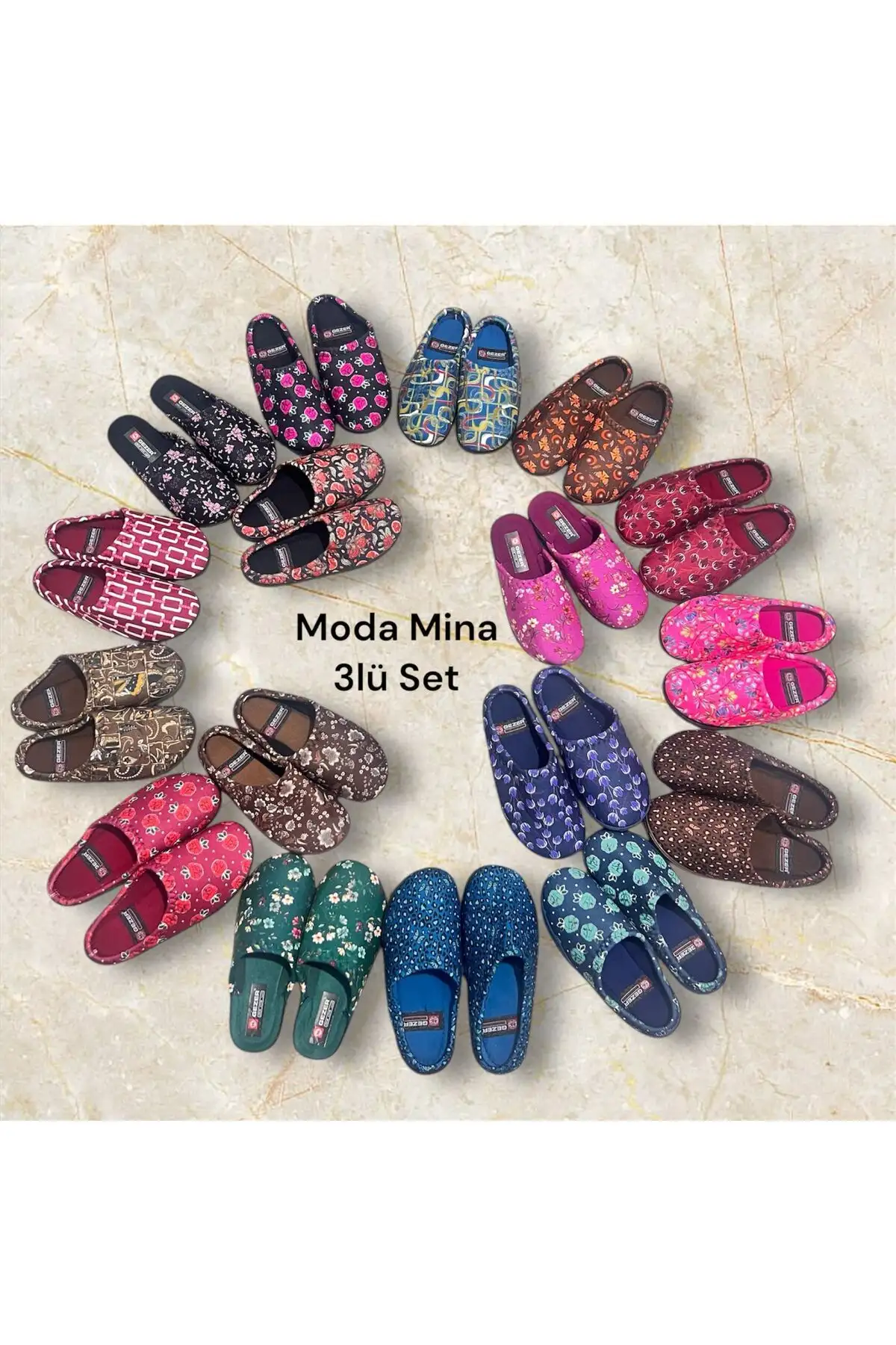 کفش راحتی خانه   زنانه (ست ۳ عددی) - دمپایی فرش زنه - دمپایی گاذر گوندول زنانه - 3966 کفش راحتی خانه زنانه (ست ۳ عددی) - دمپایی فرش زنه - دمپایی گاذر گوندول زنانه - 3966