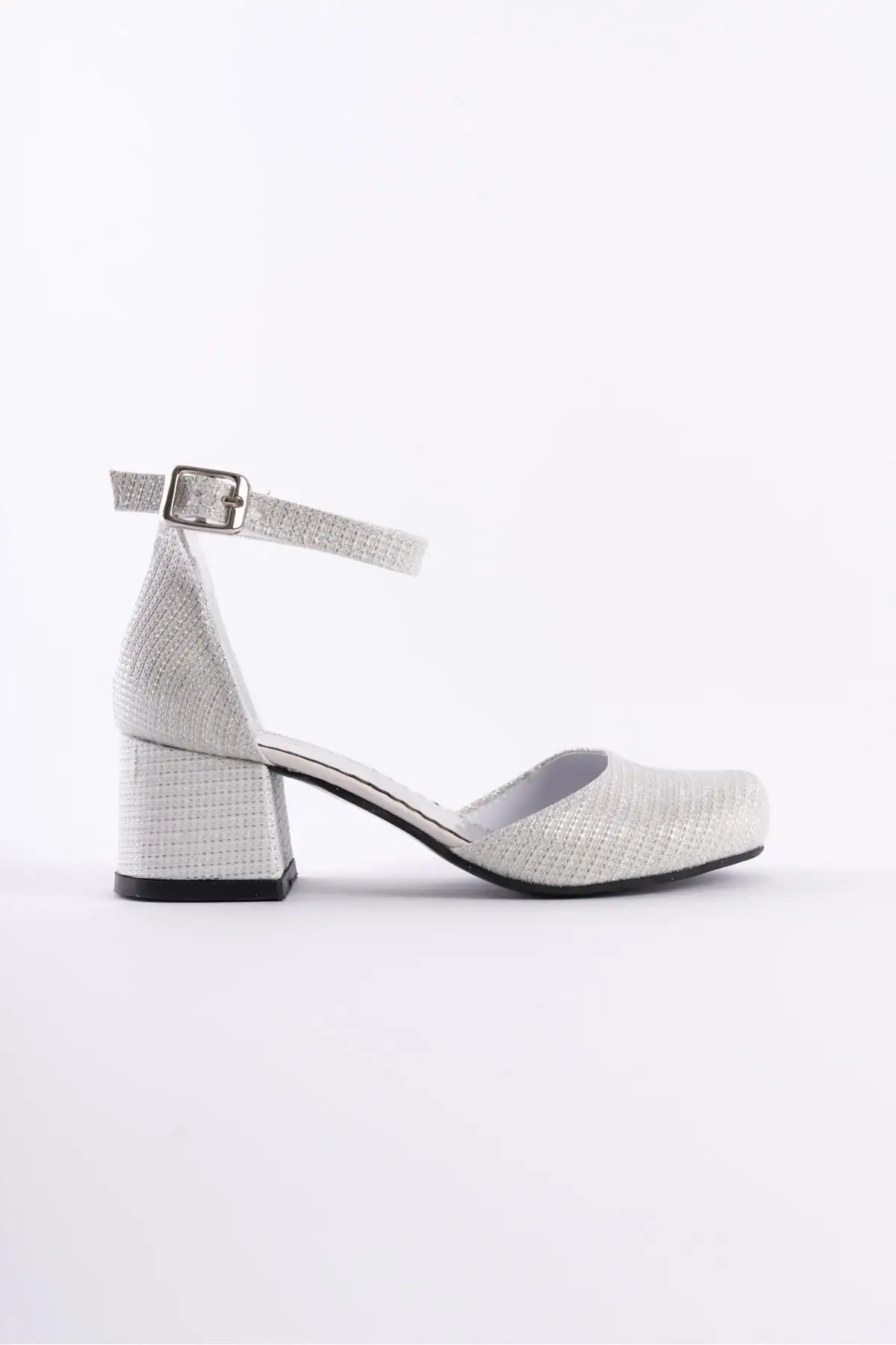 کفش بچگانه سوراخ سفید پاشنه‌دار مجلسی دخترانه سدف - 4415