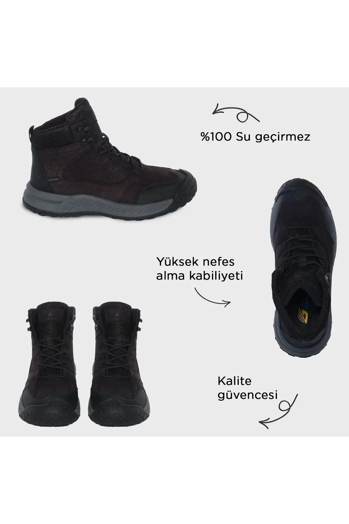 بوت مردانه کفش چ boots مشکی ضد آب 4K1GB17691-16044 - 4937