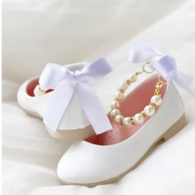 کفش دخترانه بربری با طراحی مرواریدی - 4552