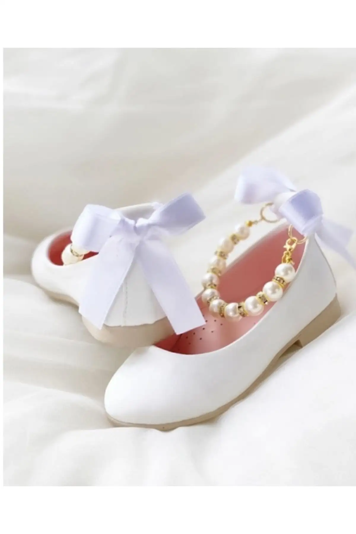 کفش دخترانه  بربری  با طراحی مرواریدی - 4552 کفش دخترانه بربری با طراحی مرواریدی - 4552