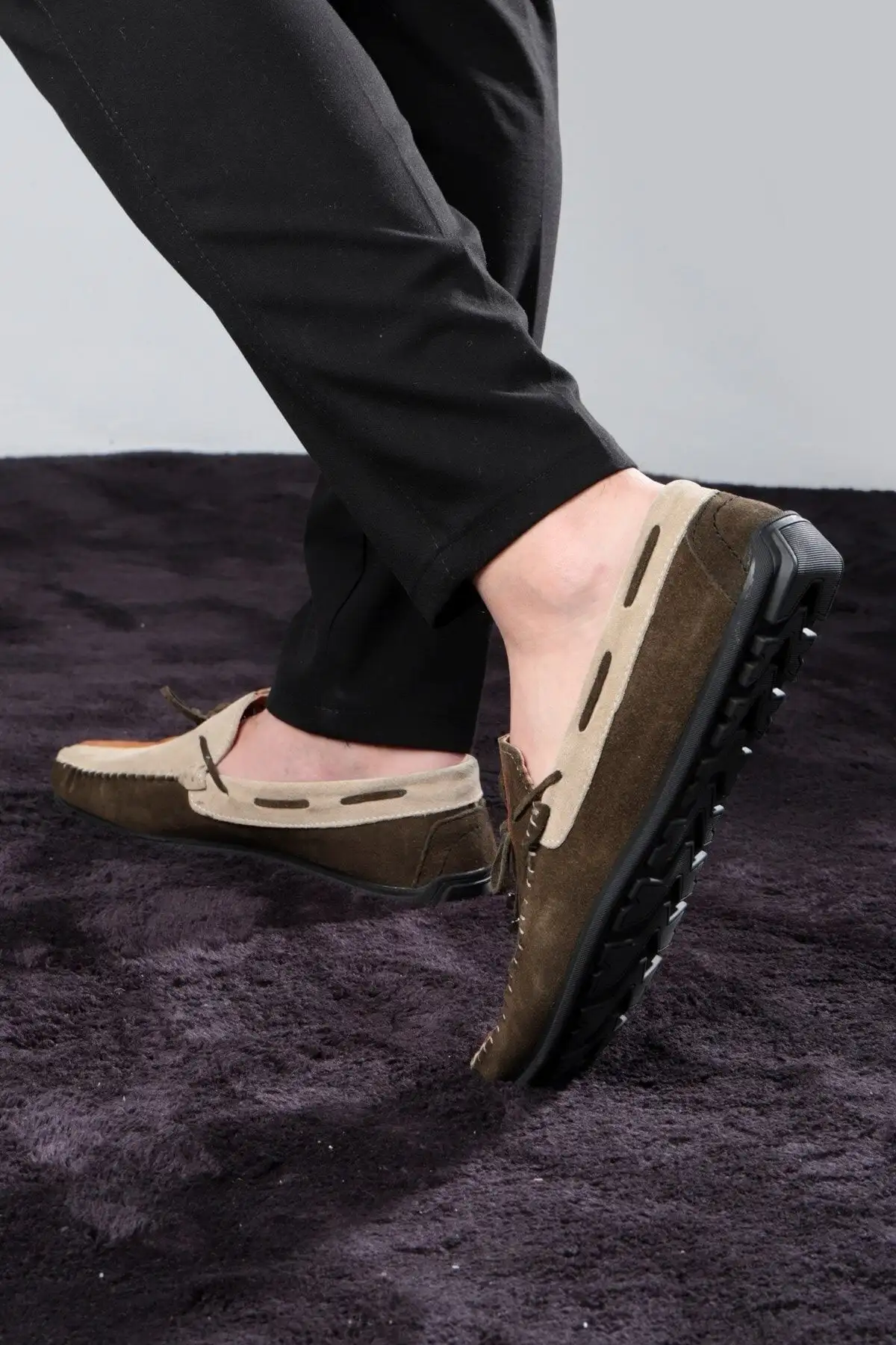 کفش سایز بزرگ مردانه 1. روزمره چرم اصل کلاسی 2. لوفر 3. سبک 4. لوفر جیر - 5068