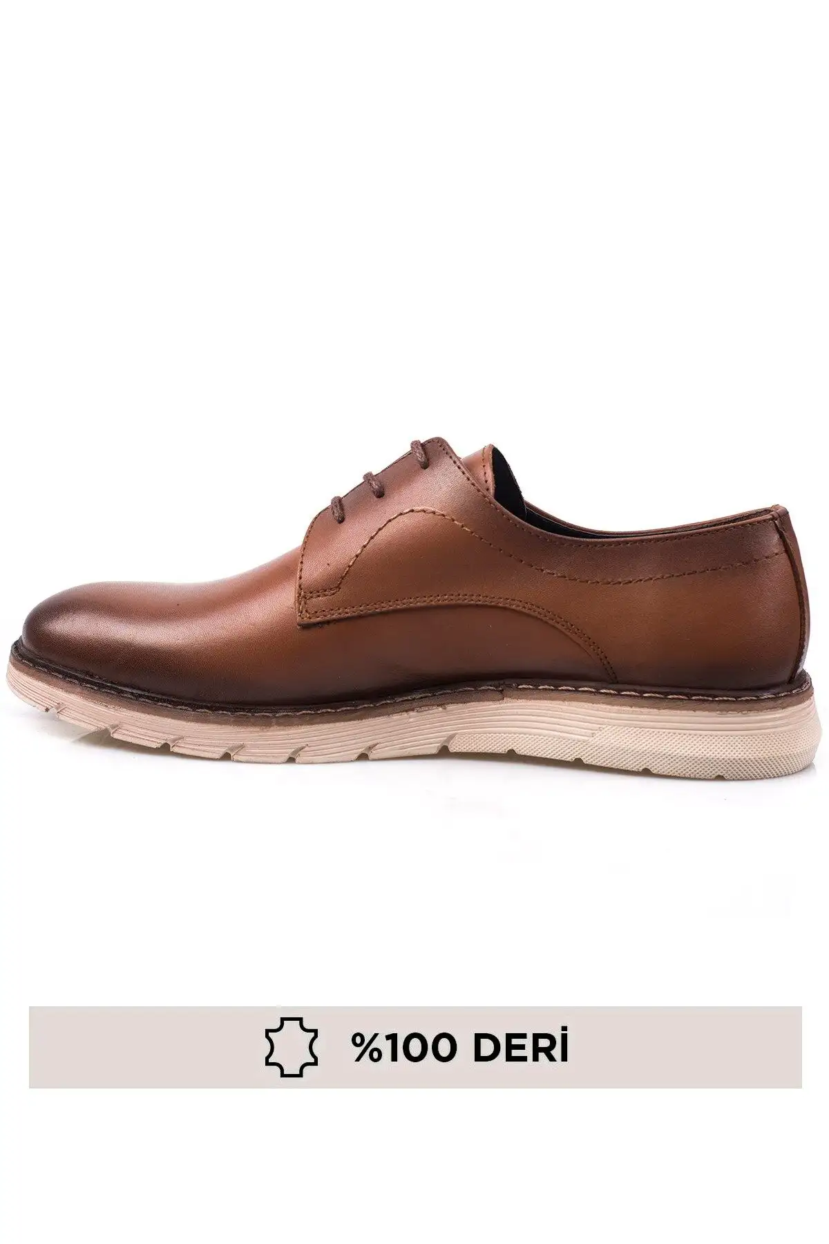 کفش رسمی مردانه کلاسیک با زیره بلند از چرم طبیعی - 4764