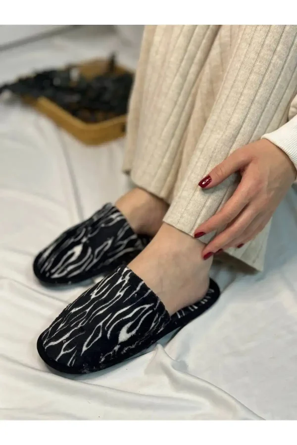 کفش راحتی خانه دمپایی خانم‌ها چهار تکه، دمپایی مهمان جلو بسته، دمپایی جهیزیه و بوفه - 3986