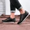کفش سایز بزرگ مردانه آجئو روزمره چرم طبیعی سیاه - 5053