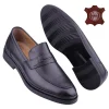کفش رسمی مردانه کلاسیک روزمره اورتopedیک چرم طبیعی مشکی داخل و خارج BRM308 - 4755