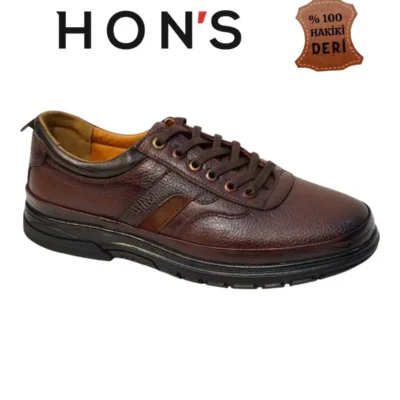 سایز بزرگ مردانه کفش مردانه چرم اصل با بند و کف لاستیکی ضد لغزش - سایز 40/41/42/43/44/45/46/47 - 3487