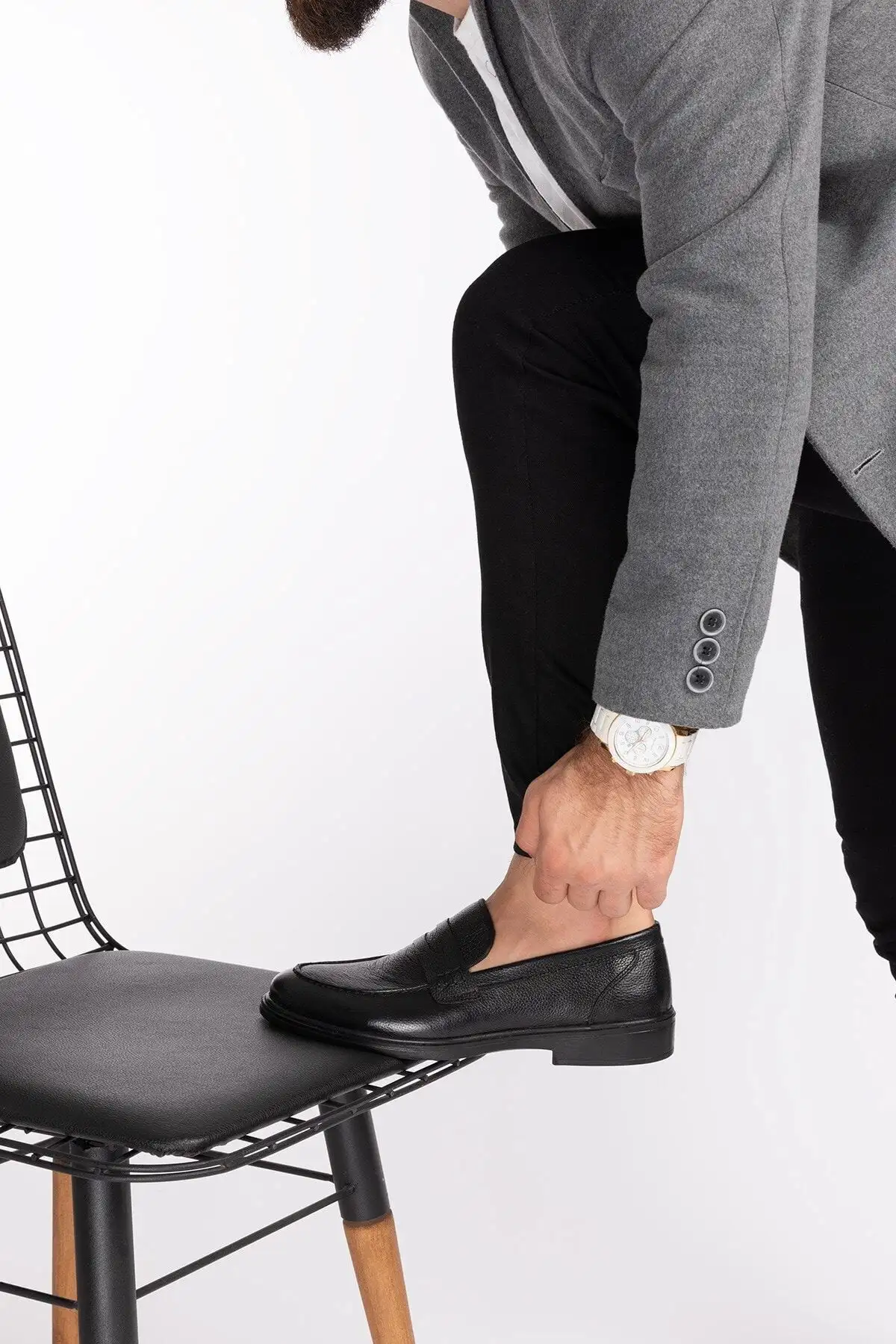 کفش روزمره مردانه کلاسیک چرم طبیعی سبک و بسیار راحت - 5390