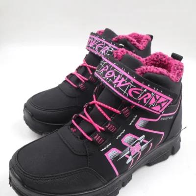 کفش پسرانه چکمه‌های پشمی زمستانی مقاوم در برابر سرما برای کودکان رنگ صورتی - 5169