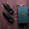 کفش سایز بزرگ مردانه آجئو روزمره چرم طبیعی سیاه - 5053