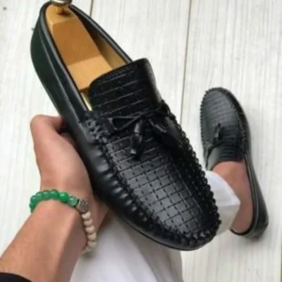 کفش رسمی مردانه کفش روزمره تابستانی مردانه مشکی - 3913