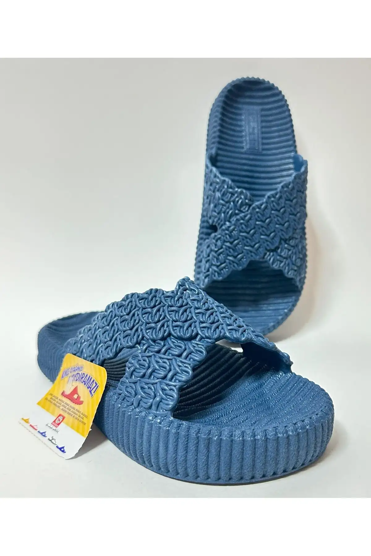 کفش راحتی خانه صندل زنانه با زیره ضخیم و ضد لغزش، مناسب برای محیطهای مرطوب و خیابانی با ظاهر شبیه به حصیر. - 5267 کفش راحتی خانه صندل زنانه با زیره ضخیم و ضد لغزش، مناسب برای محیطهای مرطوب و خیابانی با ظاهر شبیه به حصیر. - 5267