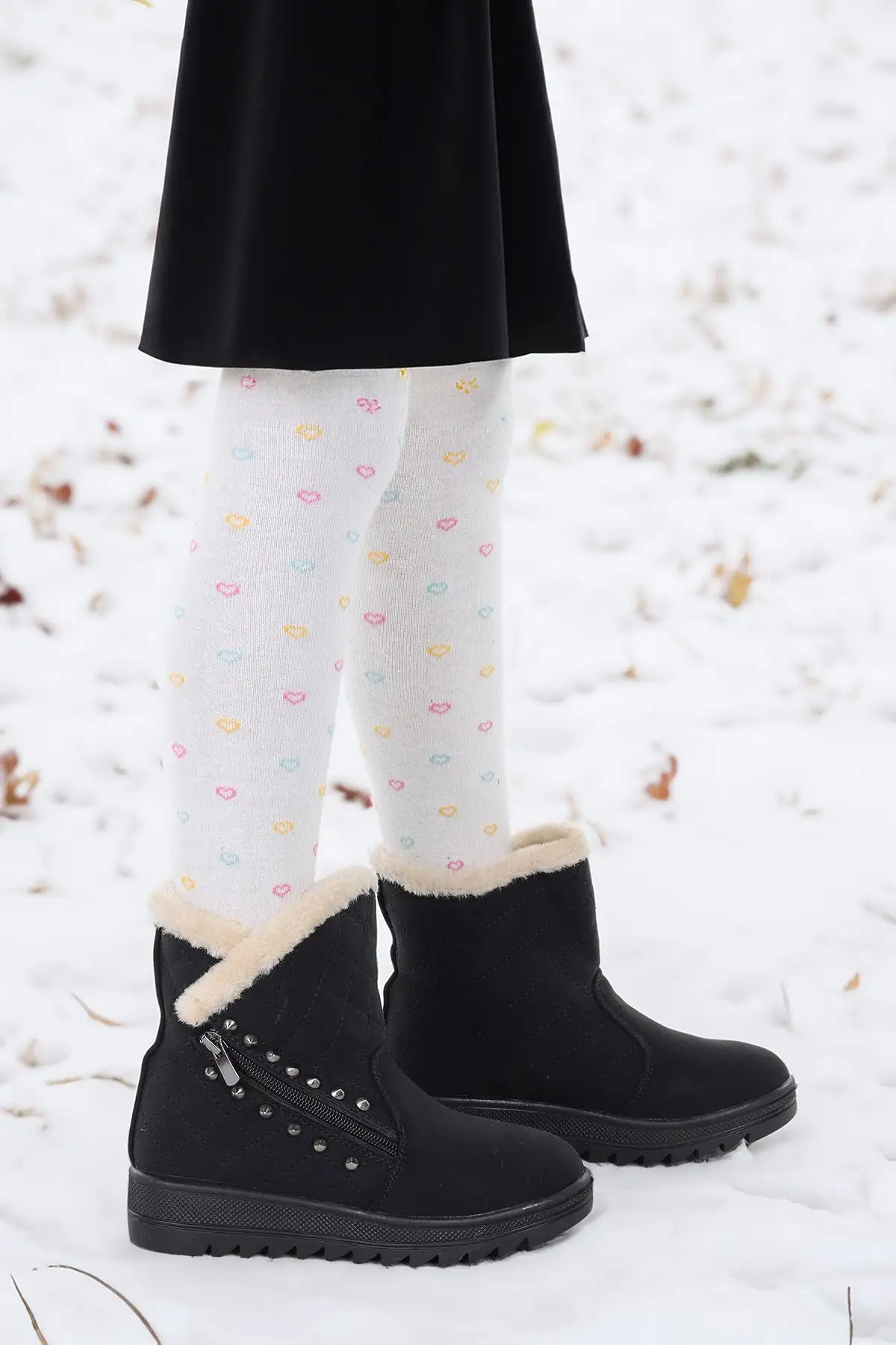 بوت بچگانه  دخترانه هزان با زیپ - 4916 بوت بچگانه دخترانه هزان با زیپ - 4916