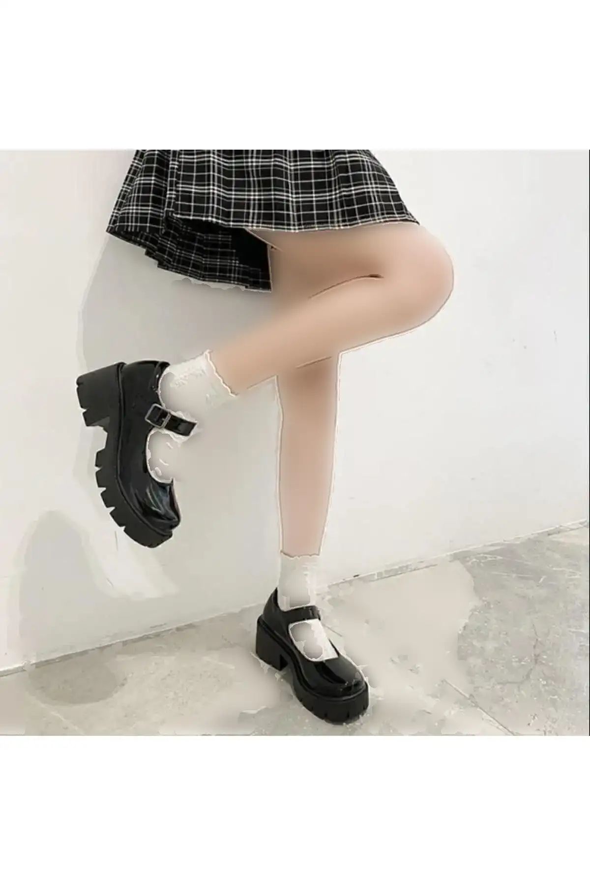 کفش پاشنه بلند زنانه  های گوتیک استایل هاراجوکو با مدل آکسفورد مشکی  - 5073 کفش پاشنه بلند زنانه های گوتیک استایل هاراجوکو با مدل آکسفورد مشکی - 5073